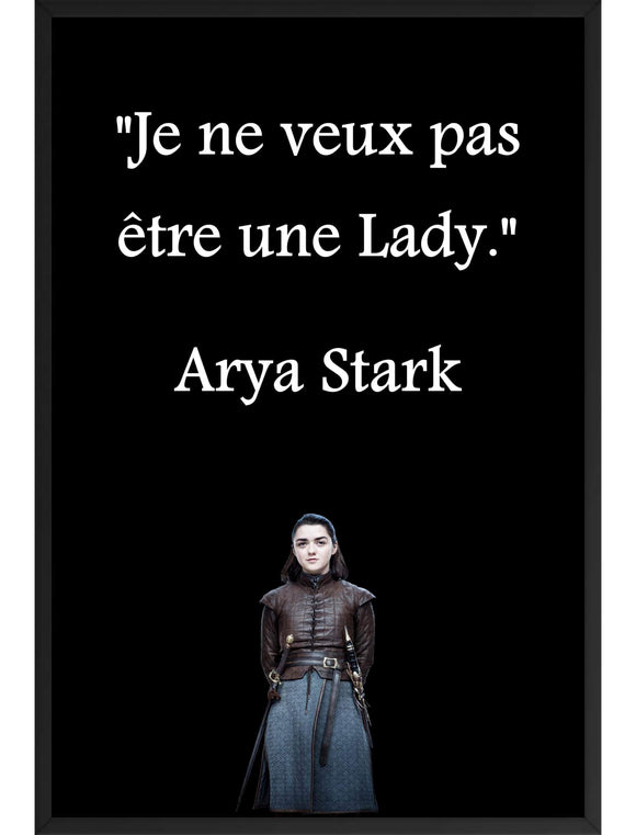 Poster encadré Arya Stark