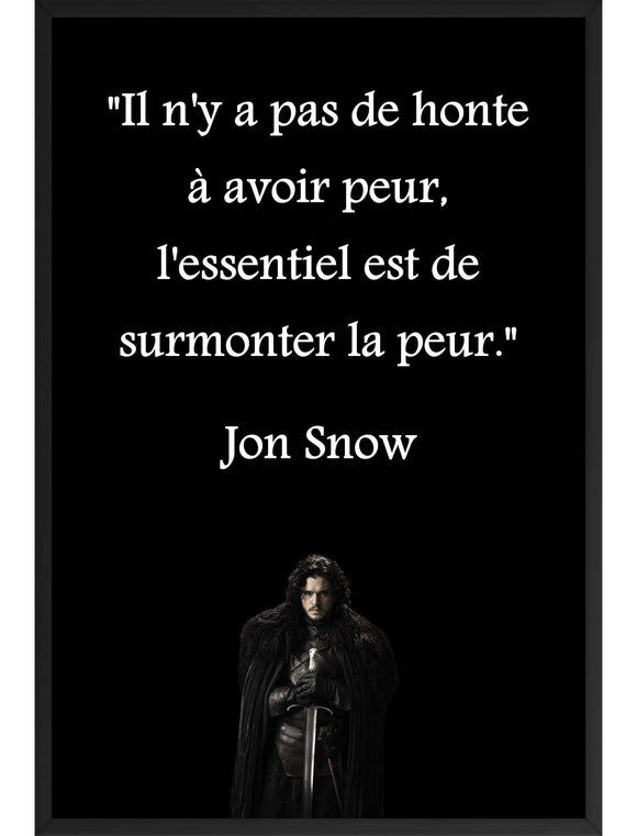 Poster encadré Jon Snow