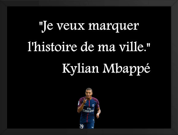 Poster encadré Kylian Mbappé