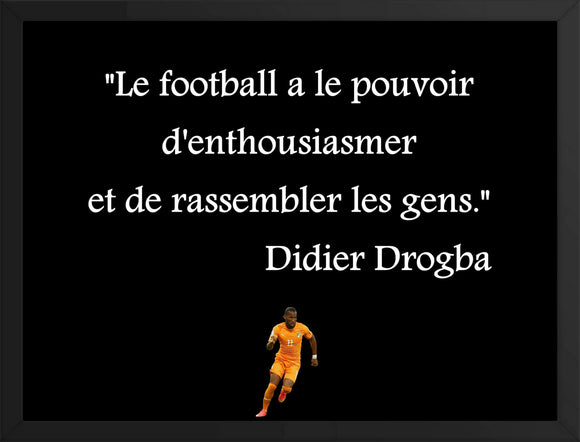 Poster encadré Didier Drogba