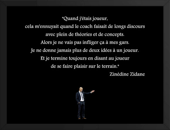 Poster encadré Zinédine Zidane-Sport Succès